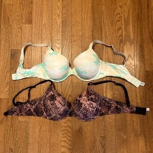 Lot of 2 Victoria‎ secret PINK bras Size 36D